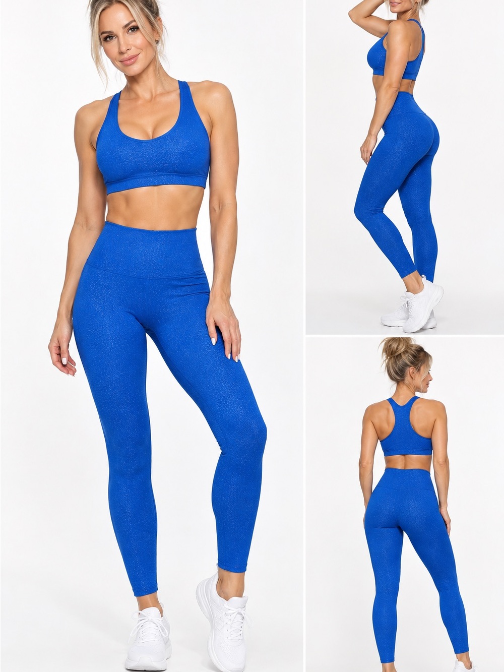 Carbon38 Blue Shimmery High-Waist Women’s leggings XXS